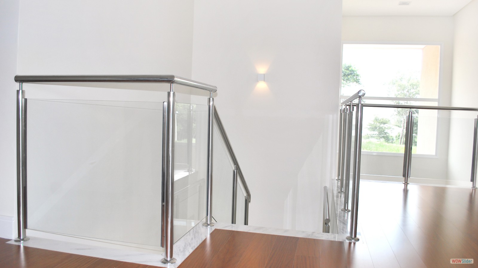Escada Vidro Inox 2